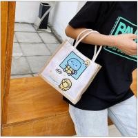 ราคา กระเป๋าทรงช้อปปิ้ง ผ้ากระสอบ กระเป๋าผ้า ถุงผ้าใบเล็ก (11199531835)
