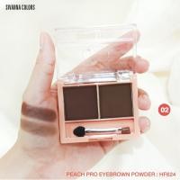 ราคา ส่งด่วน ราคาถูก HF624 SIVANNA PEACH PRO EYEBROW POWDER ซิเวนน่า คัลเลอร์ ที่เขียนคิ้วแบบฝุ่น พร้อมแปรง 2 หัว (20187177543)