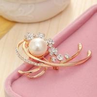 ราคา Korean Rhinestone Pearl Luxury Brooch Flower Fashion Brooch Pin Accessories (20385064879)