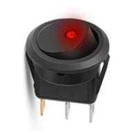 ราคา สวิตช์กลม เปิด ปิด พร้อมไฟ LED DC 12V 20A ขนาด 20 มม KCD1 5 101EN ON OFF Round Rocker Toggle Switch Push Button Sw (18482519051)