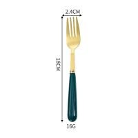 ราคา TW5 ช้อนส้อมสแตนเลส สไตล์เกาหลี ช้อนส้อมทานข้าว ทานขนม (21386503723)