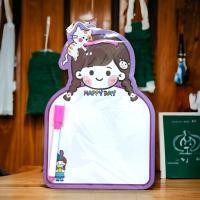 ราคา กระดานไวท์บอร์ด แถมปากกา ไวท์บอร์ด 2ด้าน น่ารัก การ์ตูน M0022 สำหรับเด็ก ของเล่น ลบได้ ด้านหลังมีตาราง แผ่นไวท์บอร์ด (21721056652)