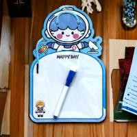 ราคา กระดานไวท์บอร์ด แถมปากกา ไวท์บอร์ด 2ด้าน น่ารัก การ์ตูน M0022 สำหรับเด็ก ของเล่น ลบได้ ด้านหลังมีตาราง แผ่นไวท์บอร์ด (21721056650)