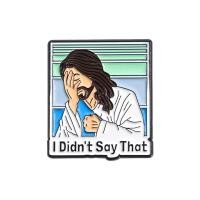 ราคา ฉันไม่ได้ SayThat เข็มกลัดเข็มเคลือบการ์ตูนพระเยซูเข็มกลัดเข็มกลัดติดป้าย (21637638829)