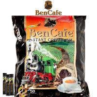 ราคา กาแฟรถไฟสำเร็จรูป BenCafe3in1พร้อมส่ง Ben Cafe instant coffee mix กาแฟเบนคาเฟ่ กาแฟสินค้าแนะนำ กาแฟรถไฟ BenCafe กาแฟ3 in 1 1ห่อมี50ซอง พร้อมชง (20528139702)