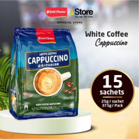 ราคา กาแฟ White Coffee Cappuccino Gold Choice บรรจุ 15 ซอง กาแฟขาวคาปูชิโน่ พรีมิกซ์ คอฟฟี่ Gold Choice white coffee Cappuccino Premix Coffee 375g สินค้าพร้อมส่ง (21710287571)