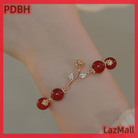 ราคา PDBH ร้านแฟชั่นลดราคาพิเศษสไตล์เกาหลีกำไลข้อมือสวยๆลายกุหลาบหรูหราเบากำไลไรน์สโตนลูกปัดสีแดงโรแมนติกสำหรับเป็นของขวัญงานแต่งงานสำหรับผู้หญิง (21255926091)