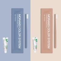 ราคา แปรงสีฟันโรงแรม แปรงสีฟัน ยาสีฟัน toothbrush แปรงสีฟันพกพา อุปกรณ์สำหรับโรงแรม อุปกรณ์ใช้แล้วทิ้ง 1 ชุด (21060235589)