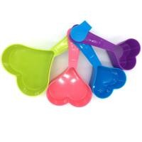 ราคา ชุดช้อนตวง 4 ชิ้น พลาสติกสีสันสดใส รูปหัวใจ ช้อนตวง ชุดช้อนตวง ช้อนตวงพลาสติก (9839648054)