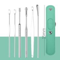 ราคา ชุดทำความสะอาดหูสเตนเลสสตีลอุปกรณ์กำจัดขี้หูไม้แคะขี้หูแบบเกลียวอุปกรณ์ทำความสะอาดหูที่เขี่ยออก6ชิ้น (14328324791)