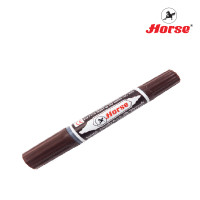 ราคา HORSE ตราม้า ปากกาเคมี 2หัว 1 สี TWIN PEN มี 12สี ให้เลือก จำนวน 1 ด้าม (3039554343)