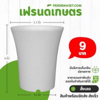 ราคา กระถางทรงปากแตร ขนาด 5 นิ้ว สีดำ สีขาว (21399650482)