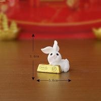 ราคา A030 ตุ๊กตาจิ๋ว ตุ๊กตุ่นจิ๋ว ชุดคู่กระต่ายนำโชค ปีกระต่าย สำหรับตกแต่งสวนถาด แต่งสวนจิ๋ว แต่งบ้าน ของขวัญ (16942966035)