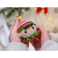 ราคา ไม่ใช่งานสำเร็จ แพทเทิร์นโครเชต์ ตุ๊กตาคริสมาส แพทเทิร์นพวงกุญแจ (21551181732)