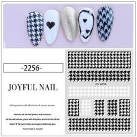 ราคา สติ๊กเกอร์แต่งเล็บ สติ๊กเกอร์ชิโนริ ลายตาราง สติ๊กเกอร์ขาวดำ (19409658596)