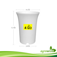 ราคา กระถางทรงปากแตร ขนาด 4 นิ้วสีดำ สีขาว (21399967136)