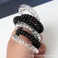 ราคา ยางเกลียวสีดำ สีใส ยางมัดผม ยางรัดผม ไม่เป็นรอย (20933666338)