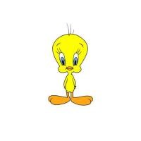 ราคา ตัวรีดติดเสื้อการ์ตูนTweety นกเหลือง F 110 สติกเกอร์รีดติดเสื้อ (17221778155)