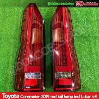 ราคา ไฟท้าย รถตู้ commuter 2019 2020 2021 2022 2023 2024 ตัวล่าสุด Hiace 300 LED L Bar V4 สีแดง แดงฉ่ำ (21805502278)