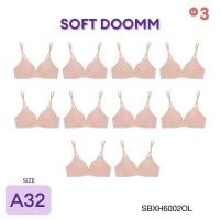 ราคา แพ็ค 10 ชิ้น Sabina เสื้อชั้นใน Invisible Wire ไม่มีโครง รุ่น Soft Doomm รหัส SBXH6002 สีส้มอ่อน Size A32 (21476155573)