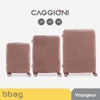 ราคา bbag shop CAGGIONI กระเป๋าเดินทาง รุ่นโวยาจเจอร์ Voyageur 15082 สีสโมค ดำ ชมพู ฟ้า วัสดุโพลีคาบอเนต PC มีช่องซิปขยาย 4 ล้อ หมุนได้ 360 องศา รหัสล๊อค TSA กระเป๋าเดินทางล้อลาก คาจีโอนี่ (21564768160)