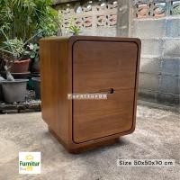 ราคา P023 ตู้ข้างเตียงโมเดิร์นไม้สัก รุ่น 2 ลิ้นชัก ขนาด 50x50x70 ซม สีไม้สัก ส่งฟรี (20039301333)
