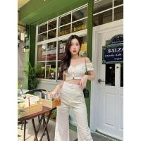 ราคา ZARA LACE TOP AND PANTS (21594715952)