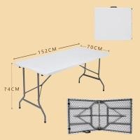ราคา KIMDELIN โต๊ะพับได้แบบ330lbs 6ft โต๊ะปิคนิคพลาสติกแบบพกพาพร้อมที่จับโต๊ะยาว6ฟุตพับได้หนาขึ้นบนโต๊ะสีขาวอเนกประสงค์พับได้สำหรับงานปาร์ตี้และอีเวนต์ (21764430581)
