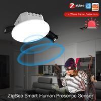 ราคา Moes Tuya Smart ZigBee Human Presence Detector Radar Detection Sensor Photometric 2 in 1 Function Smart Life Ceiling PIR Hub (13894833902)