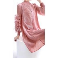 ราคา เดรสผ้ายืดคอเต่าอัดพลีท เดรสสั้น แต่งดีเทล pleats dress (21809883736)