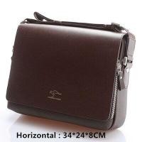 ราคา 309New Mens Messenger Bag Vintage PU Leather Shoulder Bag Handsome Crossbody Handbag (21492670891)