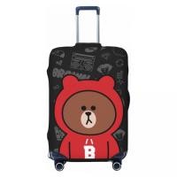 ราคา ผ้าคลุมกระเป๋าเดินทาง ป้องกันรอยขีดข่วน ลายหมีบราวน์ ขนาด Brown Luggage Cover 18 20 22 24 26 28 30 32 นิ้ว (21733213746)