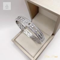 ราคา ข้อมือเล็ก กำไลข้อมือเพชรแถวดีไซน์สวยผู้ดีสีทองขาว รอบวง17 5cm (21780757777)