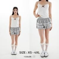 ราคา Bemingshorts025 XS 4XL Lullaby Short ขาสั้นเอวยืด ซับในขอบลูกไม้ ระบาย 3 ชั้น (21724968069)
