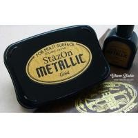 ราคา หมึกปั๊มญี่ปุ่น เนื้อทึบเงา STAZON METALLIC INK ปั๊มผ้า แก้ว หนัง โลหะ วัสดุผิวมัน (19457188422)