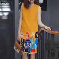 ราคา Esolo ZANZEA เดรสแขนกุดสำหรับผู้หญิง 7แขนกุดพิมพ์ลายดอกไม้เดรสฤดูร้อนลำลองฤดูร้อนชุดเดรสคอวี (21209528243)