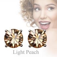 ราคา IMAGIE ต่างหูคริสตัล SWAROVSKI โทน ดำ เหลือง น้ำตาล 3 4 6 8มิล (651702205)