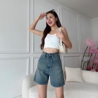 ราคา กางเกงยีนส์ขาสั้น P75 Yam Jeans มี2สี ขาสั้นสามส่วน เอวสูง ผ้าไม่ยืด ไซส์ S 3XL (21633729265)