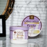 ราคา 555 เคราตินนมแพะ กระปุกม่วง GoatMilk ขนาด 500กรัม ทรีมเม้นท์นมแพะ สูตรเร่งผมยาว (21825768805)