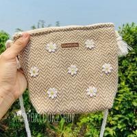 ราคา กระเป๋าผ้าทอ ผ้ากระสอบทอสลับฝ้าย kapooklook (21688445027)