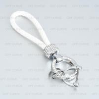 ราคา พรีเมี่ยมฝังเพชร Keyfob สร้างสรรค์เรียบง่ายทำด้วยมือถักเชือกพวงกุญแจรถ (21718933893)