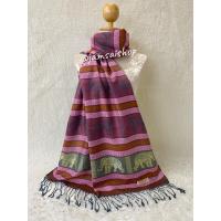 ราคา ผ้าพันคอ ผ้าคลุมไหล่ ลายไทย ลายช้าง พร้อมส่ง (16495869321)