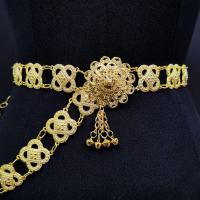 ราคา Vintage jewelry antique jewelry set Isaan flower belt Lanna Thai series antique silver gold buckle (7493223595)