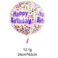 ราคา พร้อมส่งลูกโป่ง4D สกรีนลาย HAPPY BIRTHDAY ขนาด 22 นิ้ว แขวนได้ตกแต่งปาร์ตี้วันเกิด (21586861198)