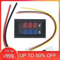 ราคา ส่งด่วนในไทย DC 0 100V 10A Digital Voltmeter Ammeter Dual Display Voltage Detector Current Meter Panel Amp Volt Gauge 0 28 Red Blue (21545021294)