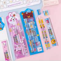 ราคา 5 ชิ้น ชุดเครื่องเขียนดินสอลายการ์ตูนน่ารัก ชุดอุปกรณ์เครื่องเขียน สำหรับเด็ก การ์ตูน ดินสอ ยางลบ ไม้บรรทัด กบเหลาดินสอ คละลาย (21548659015)