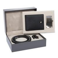 ราคา Guy Laroche Set กระเป๋าสตางค์ใบสั้น เข็มขัด สีดำ รุ่น BB59005W3BL41 (21739000772)