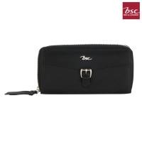 ราคา BSC Bag Luggage กระเป๋าธนบัตรพับยาวซิปรอบ รุ่น QP118100BL สีดำ (16694642176)