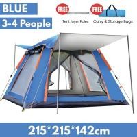 ราคา เต็นท์ เต้นท์แคมปิ้ง เต็นท์สนาม เต้นท์กางอัตโนมัติ เต้นครอบครัว เต้นท์นอน3 4คน 5 8คนประตู 2 ด้าน หน้าต่าง 2 ด้าน (21639064518)