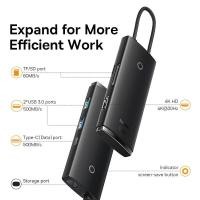 ราคา Baseus อะแดปเตอร์ฮับ รุ่น Lite Series อุปกรณ์เชื่อมต่อ ตัวขยายพอร์ต USB3 0 Type C HDMI PD SD TF (21688780055)